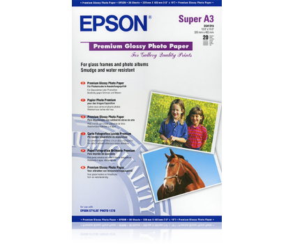 Papier Epson Premium Glossy Photo Paper, DIN A3+, 250g/m², 20 Sheets